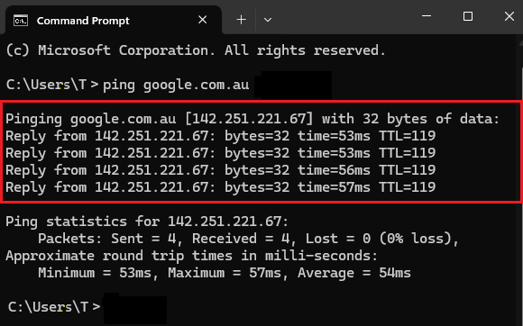 Interpreting Ping Results